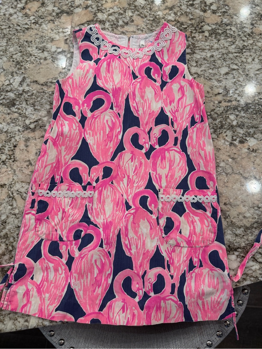 Lilly Pulitzer Pink Flamingo Print A-Line Dress